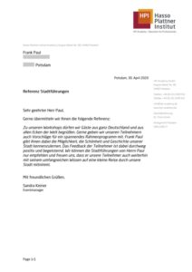 Referenz des Hasso Platner Instituts für Frank Paul